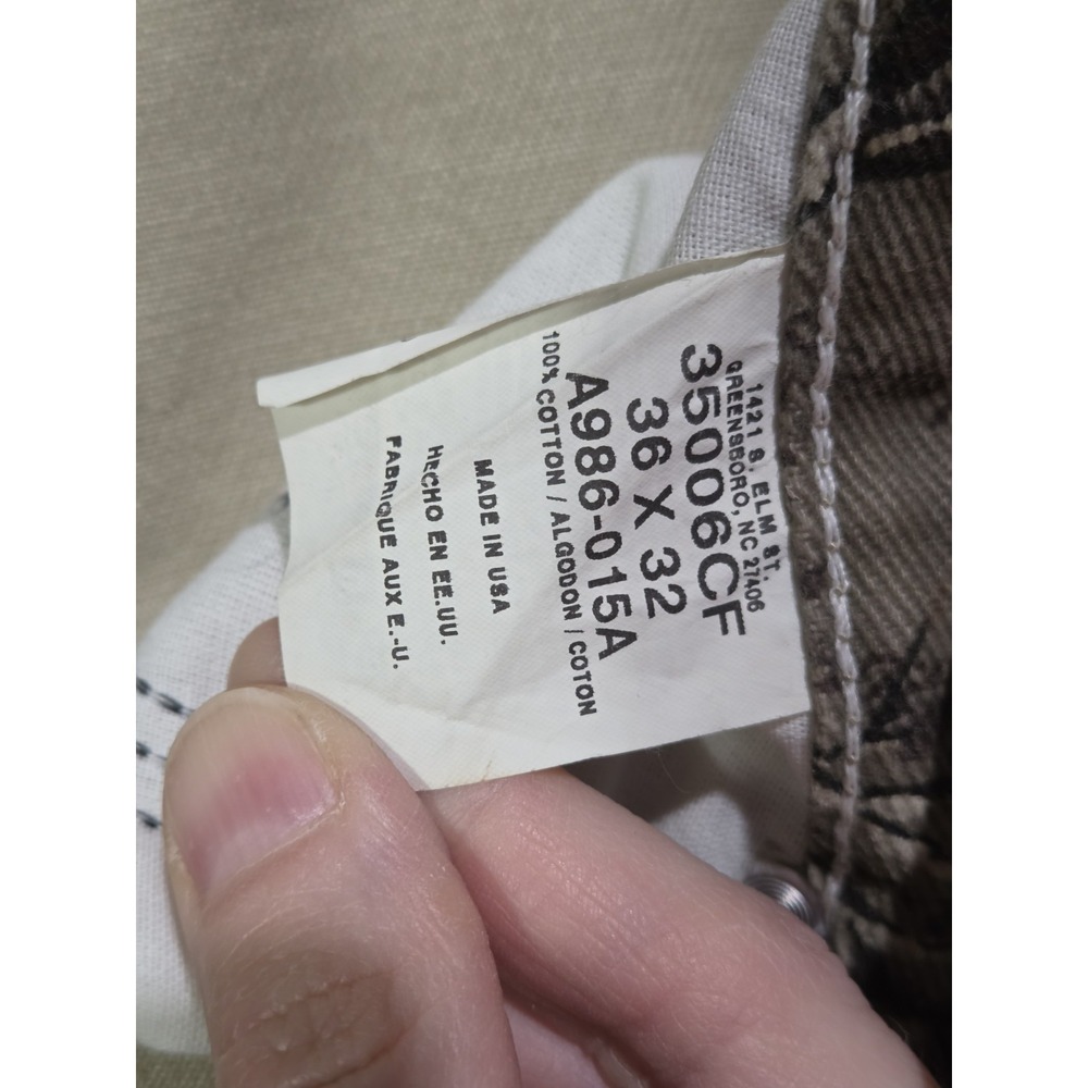 Wrangler Rugged Wear Camo Pants Mens 36x32 Brown Excellent Advantage Timber USA - Picture 7 of 7